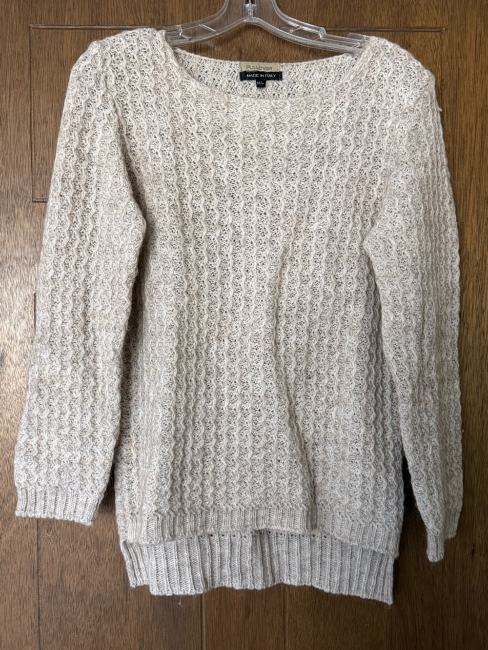 Beige Cable Knit Women’s Sweater, size M/L